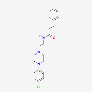 N-(2-(4-(4-chlorophenyl)piperazin-1-yl)ethyl)-3-phenylpropanamide