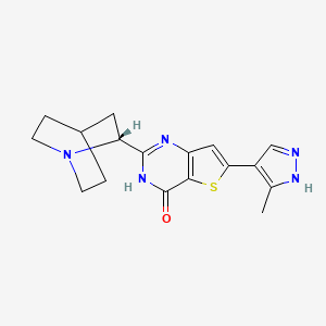 molecular formula C17H19N5OS B2602042 (R)-Simurosertib CAS No. 1330782-69-8
