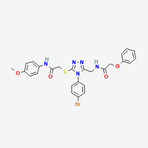 N-((4-(4-bromophenyl)-5-((2-((4-methoxyphenyl)amino)-2-oxoethyl)thio)-4H-1,2,4-triazol-3-yl)methyl)-2-phenoxyacetamide