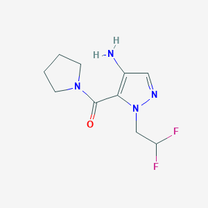 1-(2,2-Difluoroethyl)-5-(pyrrolidin-1-ylcarbonyl)-1H-pyrazol-4-amine