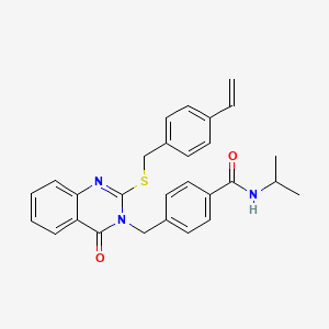 N-isopropyl-4-((4-oxo-2-((4-vinylbenzyl)thio)quinazolin-3(4H)-yl)methyl)benzamide