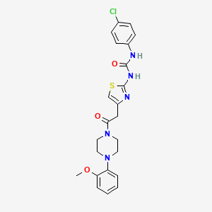 1-(4-Chlorophenyl)-3-(4-(2-(4-(2-methoxyphenyl)piperazin-1-yl)-2-oxoethyl)thiazol-2-yl)urea
