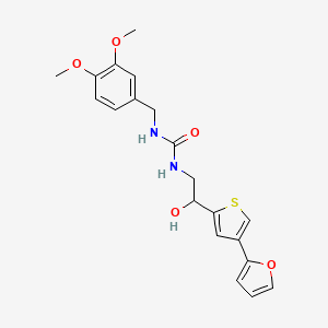 1-[(3,4-Dimethoxyphenyl)methyl]-3-[2-[4-(furan-2-yl)thiophen-2-yl]-2-hydroxyethyl]urea