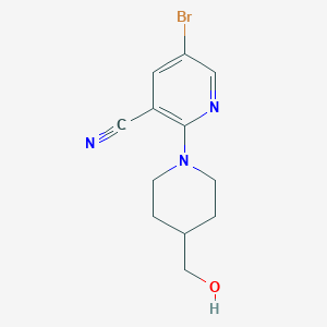 5-Bromo-2-[4-(hydroxymethyl)piperidin-1-yl]pyridine-3-carbonitrile