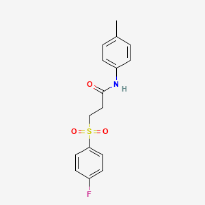 3-((4-fluorophenyl)sulfonyl)-N-(p-tolyl)propanamide