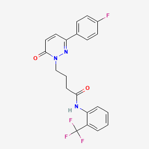 4-(3-(4-fluorophenyl)-6-oxopyridazin-1(6H)-yl)-N-(2-(trifluoromethyl)phenyl)butanamide