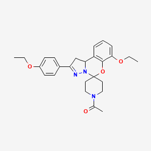 1-(7-Ethoxy-2-(4-ethoxyphenyl)-1,10b-dihydrospiro[benzo[e]pyrazolo[1,5-c][1,3]oxazine-5,4'-piperidin]-1'-yl)ethanone