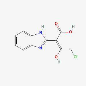 molecular formula C11H9ClN2O3 B2602083 (E)-2-(1H-Benzimidazol-2-yl)-4-chloro-3-hydroxybut-2-enoic acid CAS No. 721915-92-0