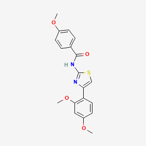 molecular formula C19H18N2O4S B2602088 N-(4-(2,4-dimethoxyphenyl)thiazol-2-yl)-4-methoxybenzamide CAS No. 476628-45-2