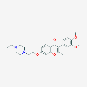 3-(3,4-dimethoxyphenyl)-7-(2-(4-ethylpiperazin-1-yl)ethoxy)-2-methyl-4H-chromen-4-one