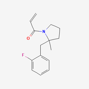 molecular formula C15H18FNO B2602101 1-[2-[(2-Fluorophenyl)methyl]-2-methylpyrrolidin-1-yl]prop-2-en-1-one CAS No. 2196446-36-1