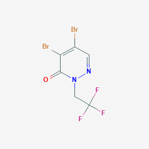 molecular formula C6H3Br2F3N2O B2602106 4,5-Dibromo-2-(2,2,2-trifluoroethyl)-2,3-dihydropyridazin-3-one CAS No. 221030-81-5