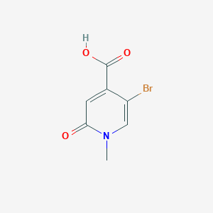 molecular formula C7H6BrNO3 B2602107 5-Bromo-1-methyl-2-oxo-1,2-dihydropyridine-4-carboxylic acid CAS No. 1779998-57-0