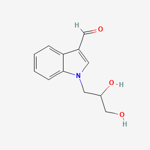 molecular formula C12H13NO3 B2602109 1-(2,3-Dihydroxy-propyl)-1H-indole-3-carbaldehyde CAS No. 887032-09-9