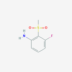 molecular formula C7H8FNO2S B2602157 3-Fluoro-2-methanesulfonylaniline CAS No. 1499020-26-6