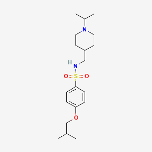 molecular formula C19H32N2O3S B2602171 4-isobutoxy-N-((1-isopropylpiperidin-4-yl)methyl)benzenesulfonamide CAS No. 946291-71-0