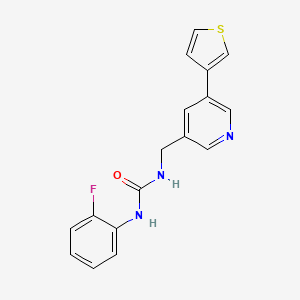 1-(2-Fluorophenyl)-3-((5-(thiophen-3-yl)pyridin-3-yl)methyl)urea