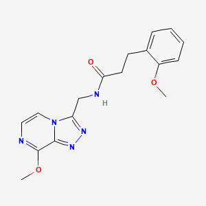 N-((8-methoxy-[1,2,4]triazolo[4,3-a]pyrazin-3-yl)methyl)-3-(2-methoxyphenyl)propanamide