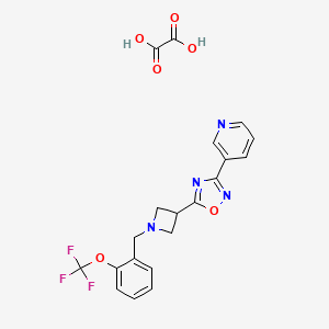 3-(Pyridin-3-yl)-5-(1-(2-(trifluoromethoxy)benzyl)azetidin-3-yl)-1,2,4-oxadiazole oxalate