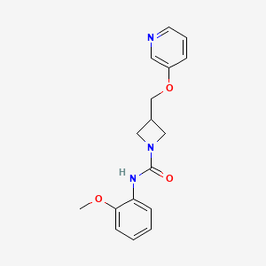 B2602192 N-(2-Methoxyphenyl)-3-(pyridin-3-yloxymethyl)azetidine-1-carboxamide CAS No. 2380174-05-8