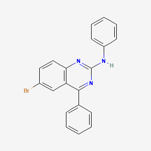 molecular formula C20H14BrN3 B2602194 6-溴-N,4-二苯基喹唑啉-2-胺 CAS No. 362490-46-8