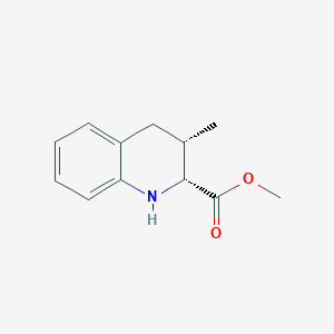 molecular formula C12H15NO2 B2602196 cis-2-Methoxycarbonyl-3-methyltetrahydroquinoline CAS No. 150535-25-4