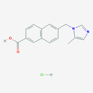 molecular formula C16H15ClN2O2 B026022 6-(5-Methylimidazol-1-yl)methyl-2-naphthoic acid hydrochloride CAS No. 105523-24-8