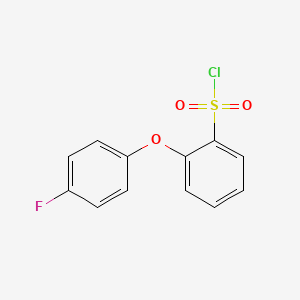 molecular formula C12H8ClFO3S B2602217 [2-(4-Fluorophenoxy)phenyl]sulfonyl chloride CAS No. 887344-39-0
