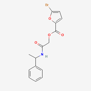 molecular formula C15H14BrNO4 B2602219 [(1-Phenylethyl)carbamoyl]methyl 5-bromofuran-2-carboxylate CAS No. 474904-67-1