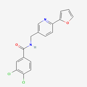 molecular formula C17H12Cl2N2O2 B2602232 3,4-dichloro-N-((6-(furan-2-yl)pyridin-3-yl)methyl)benzamide CAS No. 1904036-36-7