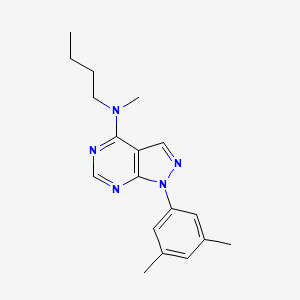 molecular formula C18H23N5 B2602235 N-butyl-1-(3,5-dimethylphenyl)-N-methyl-1H-pyrazolo[3,4-d]pyrimidin-4-amine CAS No. 955319-83-2