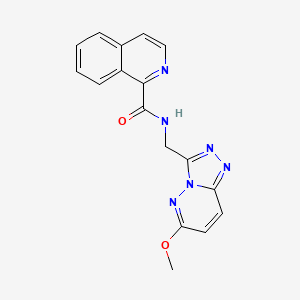molecular formula C17H14N6O2 B2602250 N-((6-甲氧基-[1,2,4]三唑并[4,3-b]嘧啶-3-基)甲基)异喹啉-1-甲酰胺 CAS No. 2034416-46-9