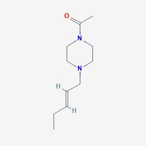 molecular formula C11H20N2O B2602262 1-[4-[(E)-Pent-2-enyl]piperazin-1-yl]ethanone CAS No. 2419108-28-2