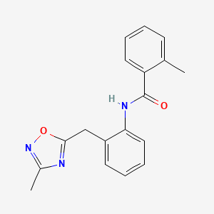 2-METHYL-N-{2-[(3-METHYL-1,2,4-OXADIAZOL-5-YL)METHYL]PHENYL}BENZAMIDE