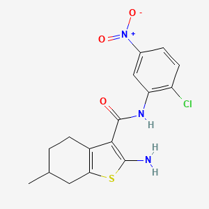 2-amino-N-(2-chloro-5-nitrophenyl)-6-methyl-4,5,6,7-tetrahydro-1-benzothiophene-3-carboxamide