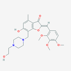 (Z)-6-hydroxy-7-((4-(2-hydroxyethyl)piperazin-1-yl)methyl)-4-methyl-2-(2,3,4-trimethoxybenzylidene)benzofuran-3(2H)-one