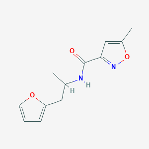 molecular formula C12H14N2O3 B2602310 N-(1-(呋喃-2-基)丙-2-基)-5-甲基异恶唑-3-甲酰胺 CAS No. 1211328-96-9