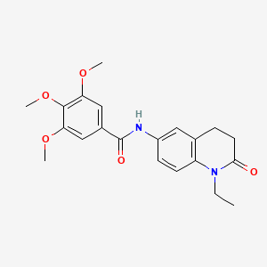 molecular formula C21H24N2O5 B2602322 N-(1-ethyl-2-oxo-1,2,3,4-tetrahydroquinolin-6-yl)-3,4,5-trimethoxybenzamide CAS No. 921998-31-4