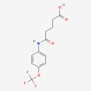molecular formula C12H12F3NO4 B2602327 5-Oxo-5-[4-(trifluoromethoxy)anilino]pentanoic acid CAS No. 298215-31-3