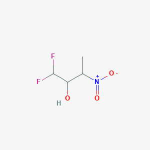 molecular formula C4H7F2NO3 B2602345 1,1-Difluoro-3-nitrobutan-2-ol CAS No. 129660-33-9