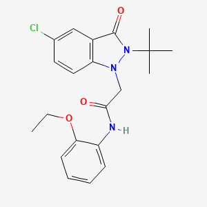 molecular formula C21H24ClN3O3 B2602346 2-(2-(tert-butyl)-5-chloro-3-oxo-2,3-dihydro-1H-indazol-1-yl)-N-(2-ethoxyphenyl)acetamide CAS No. 1251706-92-9