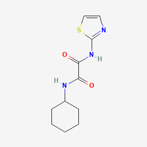 molecular formula C11H15N3O2S B2602368 N-环己基-N'-(1,3-噻唑-2-基)草酰胺 CAS No. 370073-48-6
