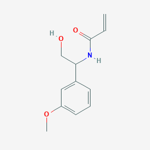 molecular formula C12H15NO3 B2602391 N-[2-Hydroxy-1-(3-methoxyphenyl)ethyl]prop-2-enamide CAS No. 2361638-86-8