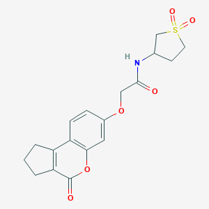 N-(1,1-dioxidotetrahydro-3-thienyl)-2-[(4-oxo-1,2,3,4-tetrahydrocyclopenta[c]chromen-7-yl)oxy]acetamide