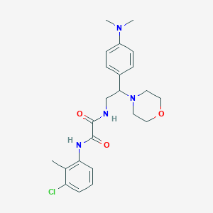 molecular formula C23H29ClN4O3 B2602405 N1-(3-chloro-2-methylphenyl)-N2-(2-(4-(dimethylamino)phenyl)-2-morpholinoethyl)oxalamide CAS No. 900006-20-4