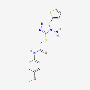 2-{[4-amino-5-(thiophen-2-yl)-4H-1,2,4-triazol-3-yl]sulfanyl}-N-(4-methoxyphenyl)acetamide