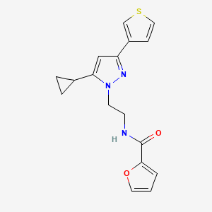 N-(2-(5-cyclopropyl-3-(thiophen-3-yl)-1H-pyrazol-1-yl)ethyl)furan-2-carboxamide