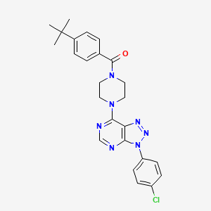 (4-(tert-butyl)phenyl)(4-(3-(4-chlorophenyl)-3H-[1,2,3]triazolo[4,5-d]pyrimidin-7-yl)piperazin-1-yl)methanone
