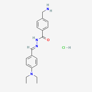 4-(Aminomethyl)-N'-{[4-(diethylamino)phenyl]methylidene}benzohydrazide hydrochloride