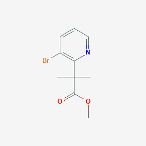 molecular formula C10H12BrNO2 B2602433 2-(3-溴吡啶-2-基)-2-甲基丙酸甲酯 CAS No. 2309464-99-9